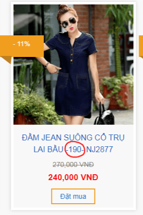 190 là giá sỉ của sản phẩm
